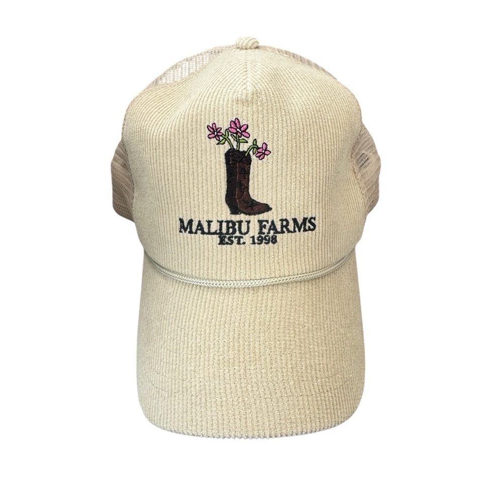 Anthropologie Coney Island Picnic Corduroy Malibu Farms Trucker Hat